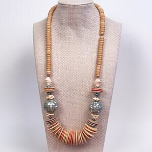 Button Necklace Disco Ball Shell Necklace